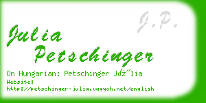 julia petschinger business card